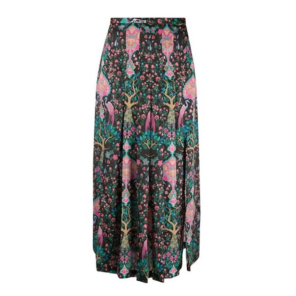 EUC Sandro Ivane Enchanted Forest Midi Skirt 0, XS $295 - Picture 4 of 12